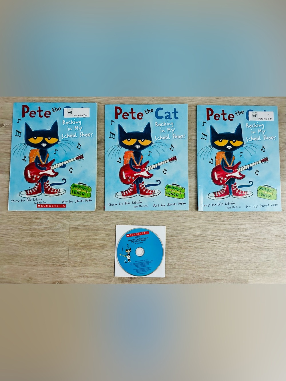 HOMESCHOOL/TEACHER Bundle - THREE (3) Pete the Cat Books AND Audio CD